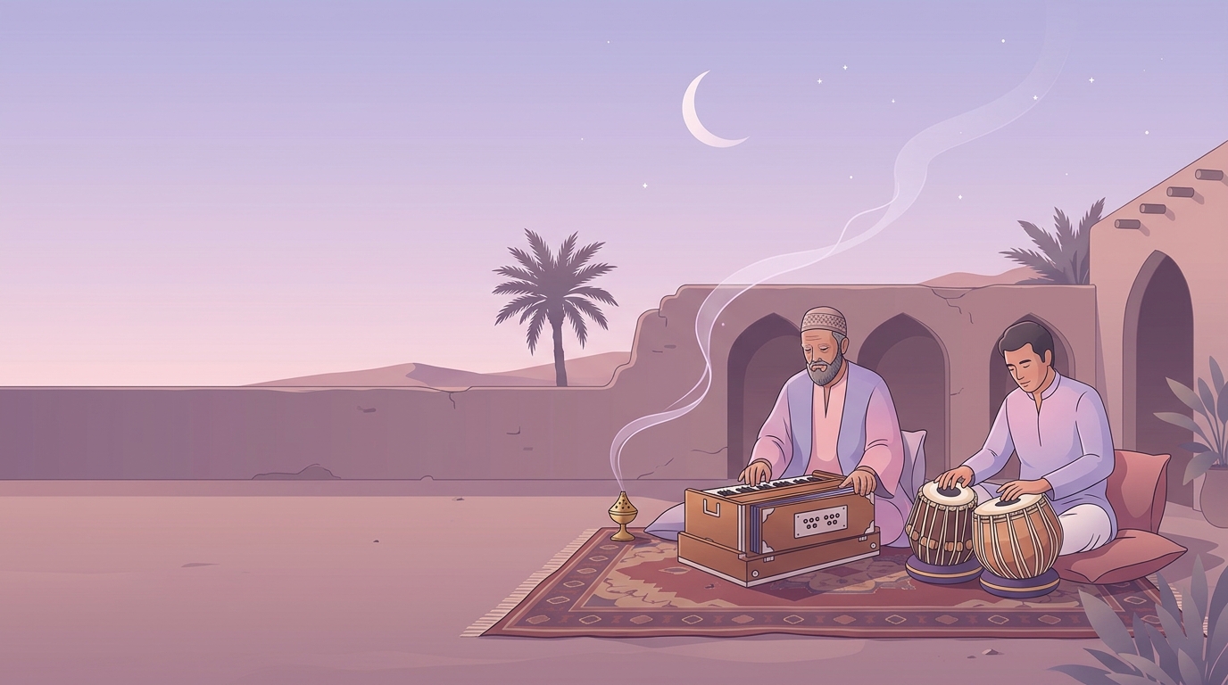 Midnight ghazal with harmonium & tabla