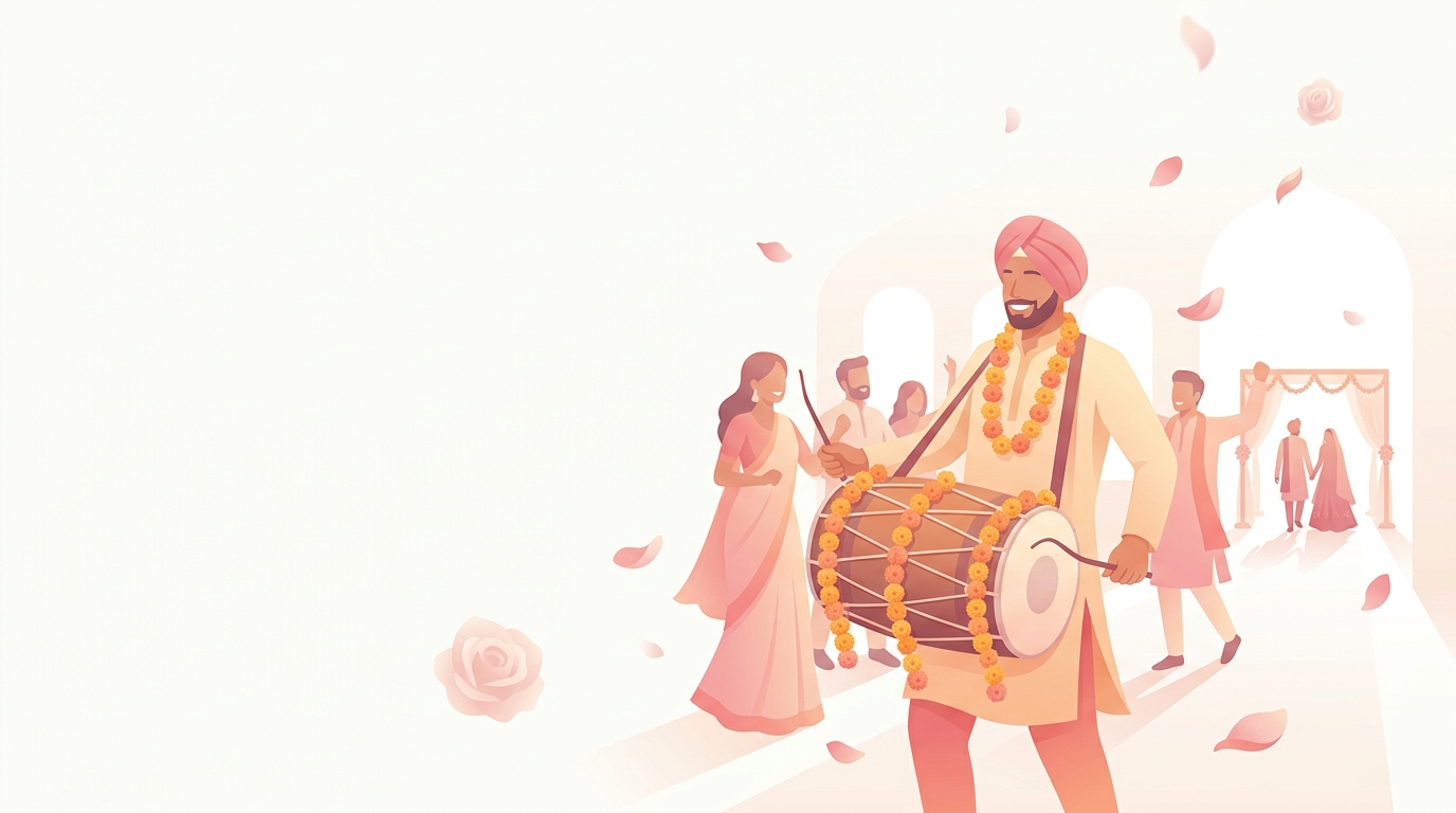 Romantic Punjabi entrance for Rahul & Simran